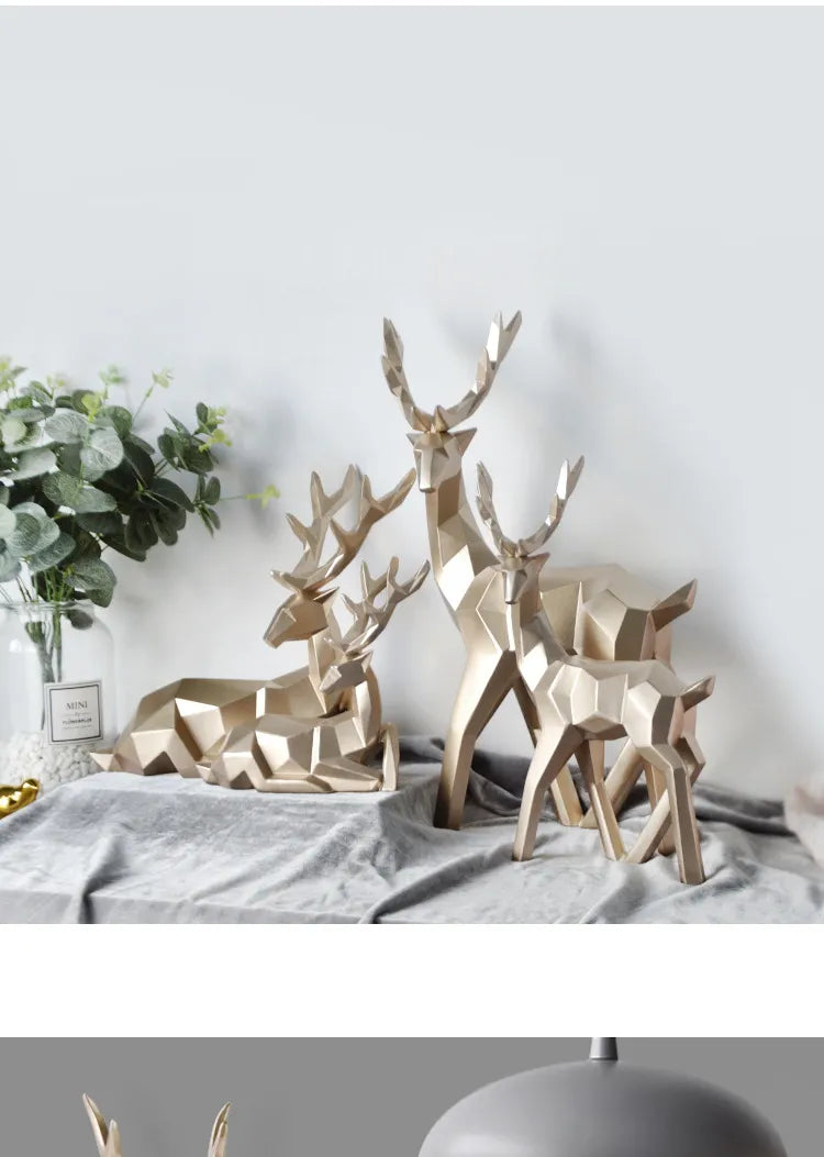 Scandinavian White Deer Figurine