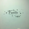 Family Love Never Ends Quote Vinyl Wall Sticker