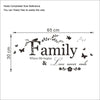 Family Love Never Ends Quote Vinyl Wall Sticker