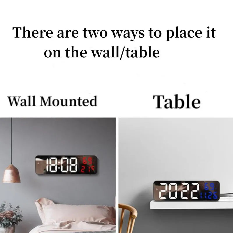 9 Inch Large Smart Digital Wall Clock