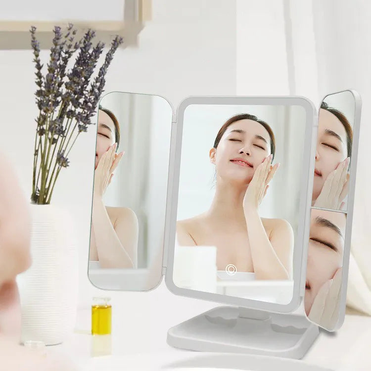 LED Trifold Makeup Mirror