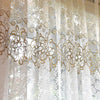 Modern Floral Sheer Tulle Curtains