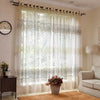 Modern Floral Sheer Tulle Curtains